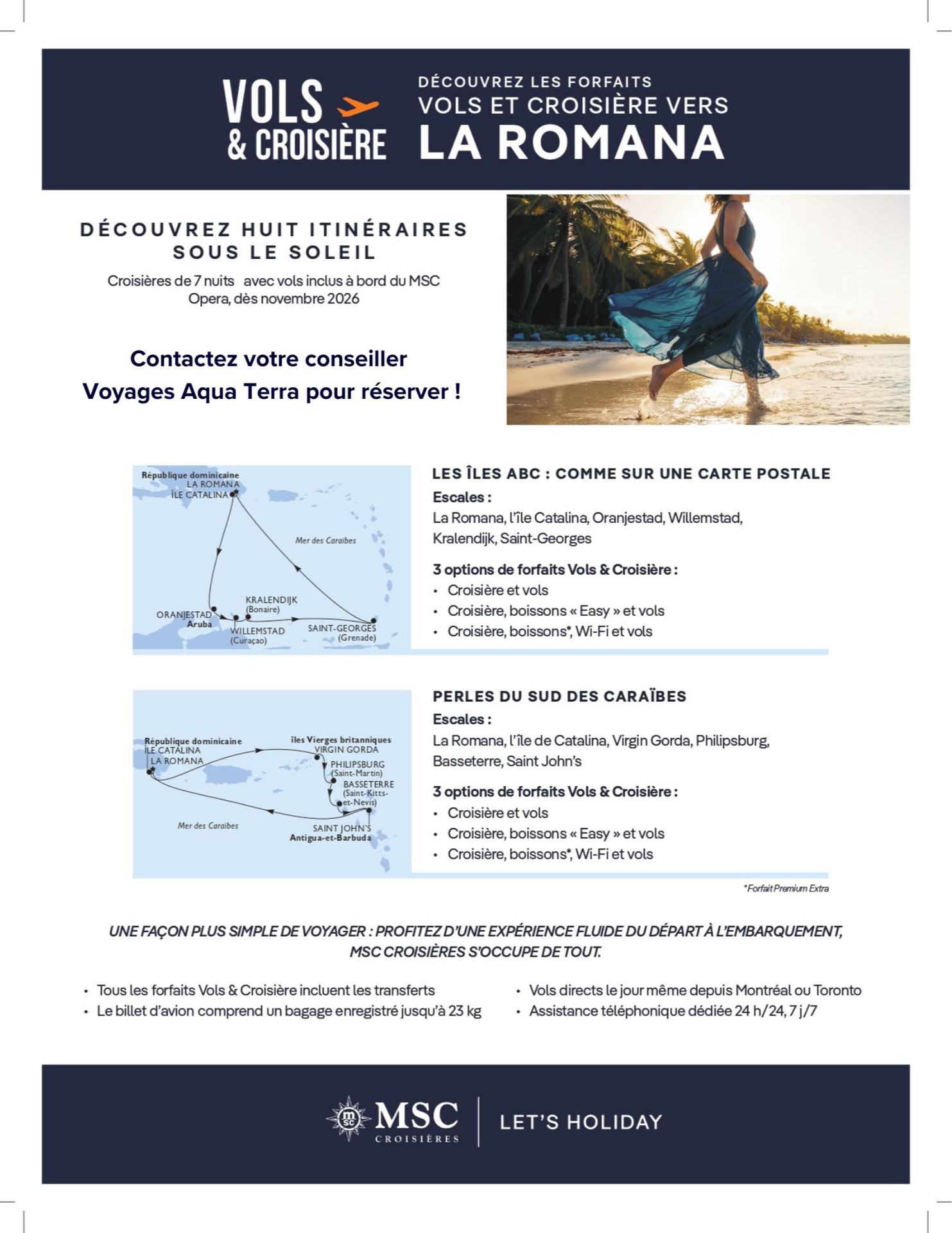 Promotion amawaterways vols & croisières LA ROMANA avec Voyages Aqua Terra