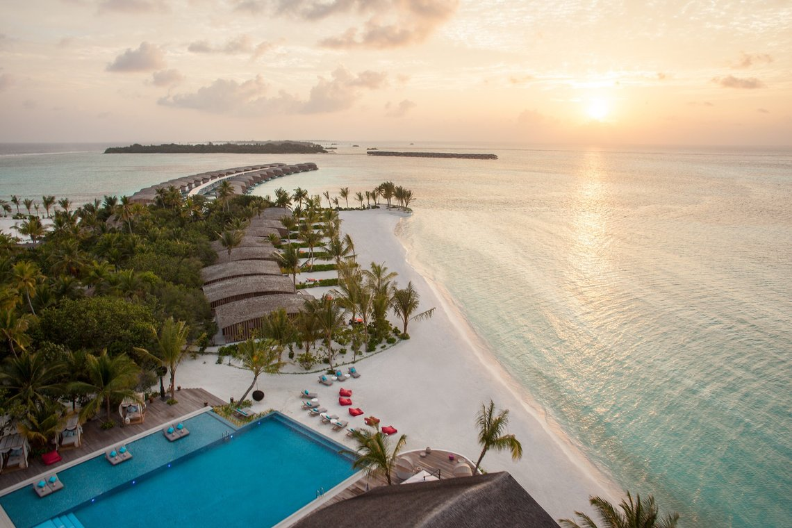 Club Med Finolhu Villas in Maldives Aerial View Club Med Finolhu Villas in Maldives Aerial View