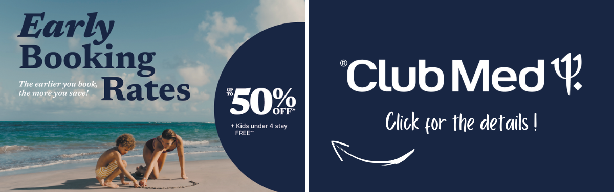 Club Med Promotions Early Booking Rates Up to 50% off with Aqua Terra Travel Club Med Promotions Early Booking Rates Up to 50% off with Aqua Terra Travel