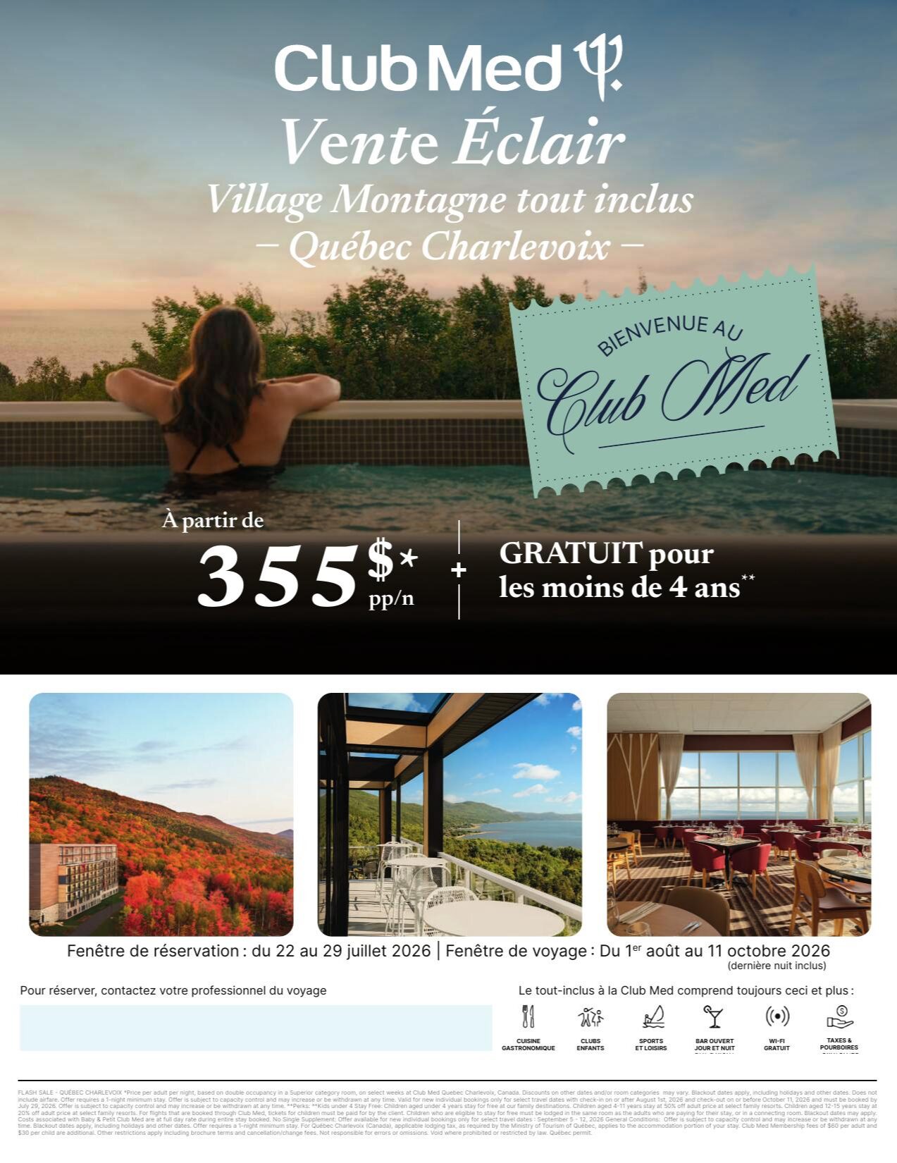 Promotion Club Med Vente Éclair Village Montagne tout inclus avec Voyages Aquaterra Promotion Club Med Vente Éclair Village Montagne tout inclus avec Voyages Aquaterra