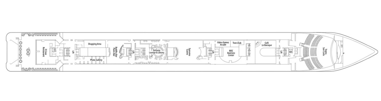 Croisière MSC Virtuosa pont 6 Beethoven