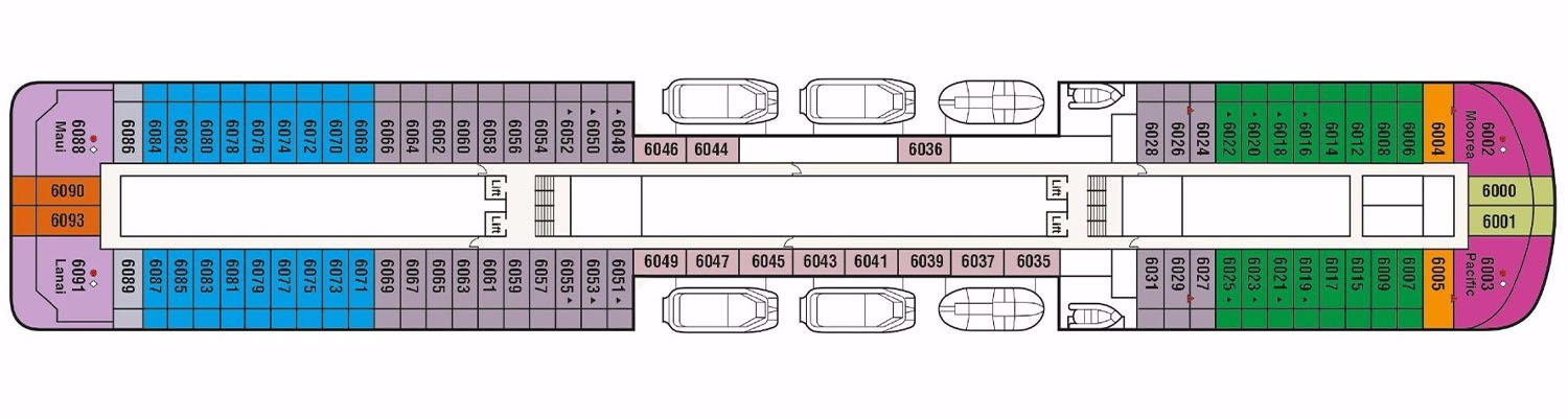 Pacific Princess deck 6 Six
