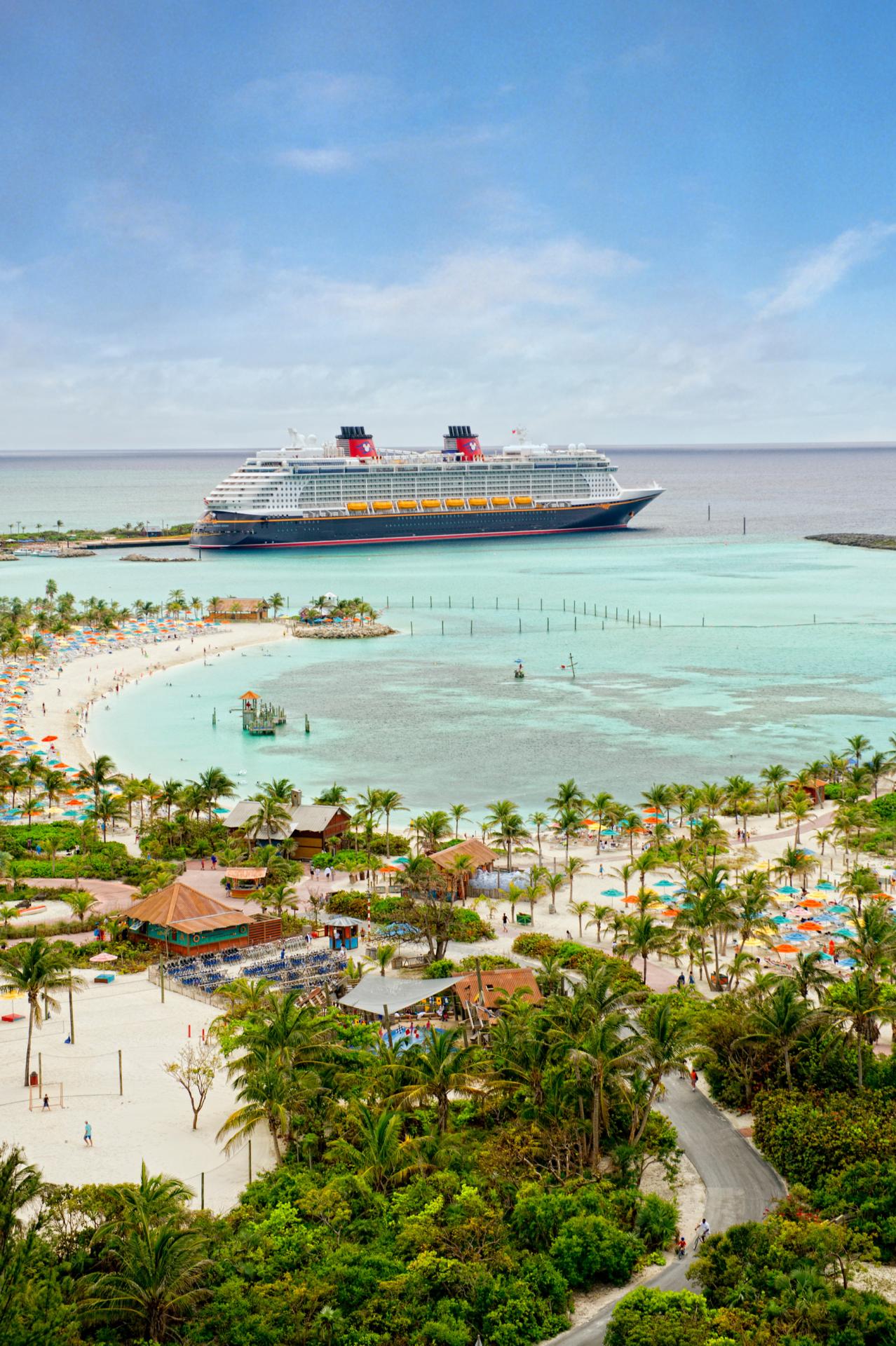 The beach at Castaway Cay, Disney’s private island in the Bahamas