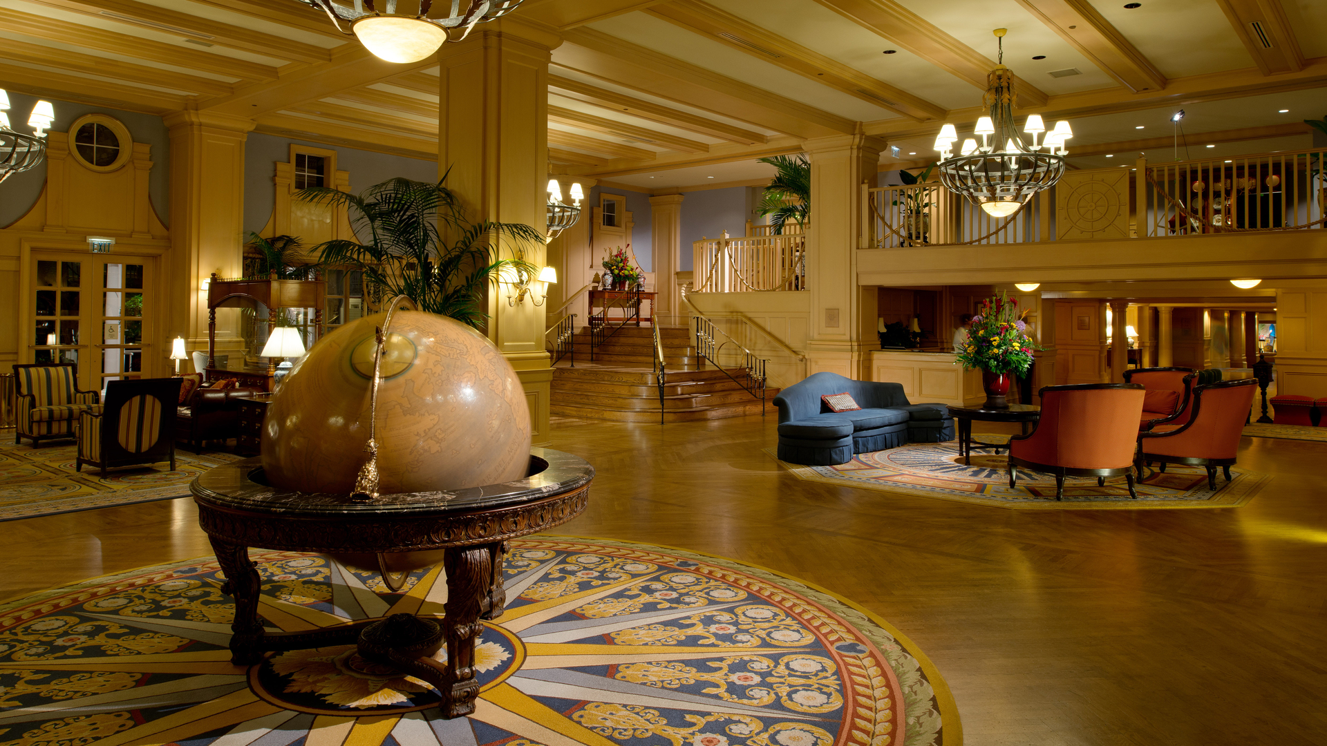 Lobby at Disney’s Yacht Club Resort at Walt Disney World Resort in Florida Lobby at Disney’s Yacht Club Resort at Walt Disney World Resort in Florida