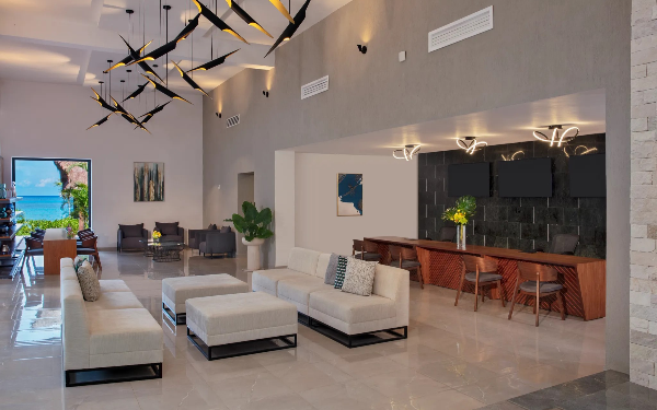Lobby at Dreams Cozumel Cape Resort Lobby at Dreams Cozumel Cape Resort