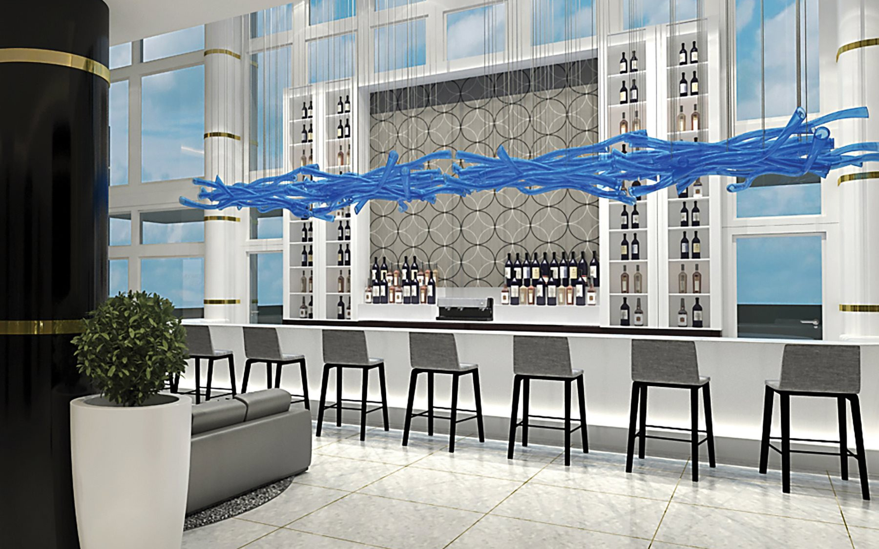 Blue bar Blue bar