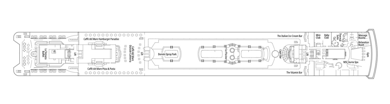 MSC Sinfonia deck 11 Debussy