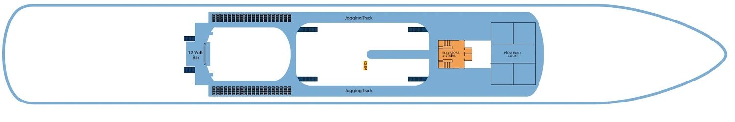 Jogging Track, Pickleball Court and 12 Volt Bar