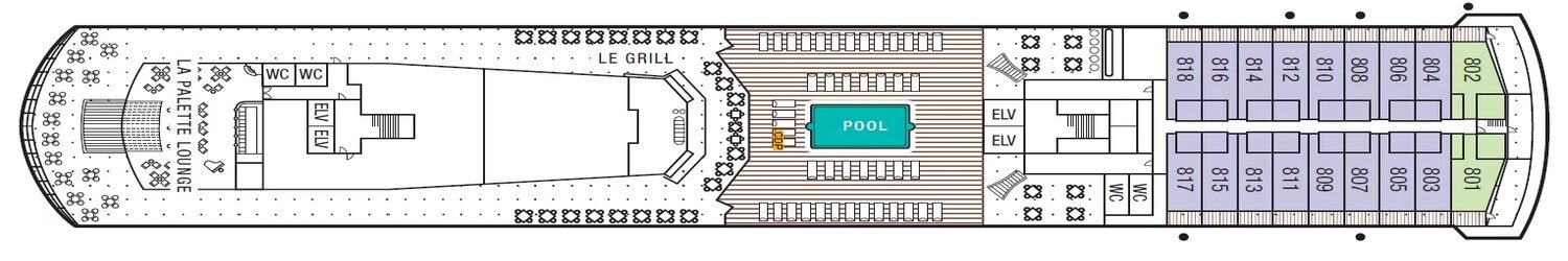 Le Grill, piscine et salon La Palette