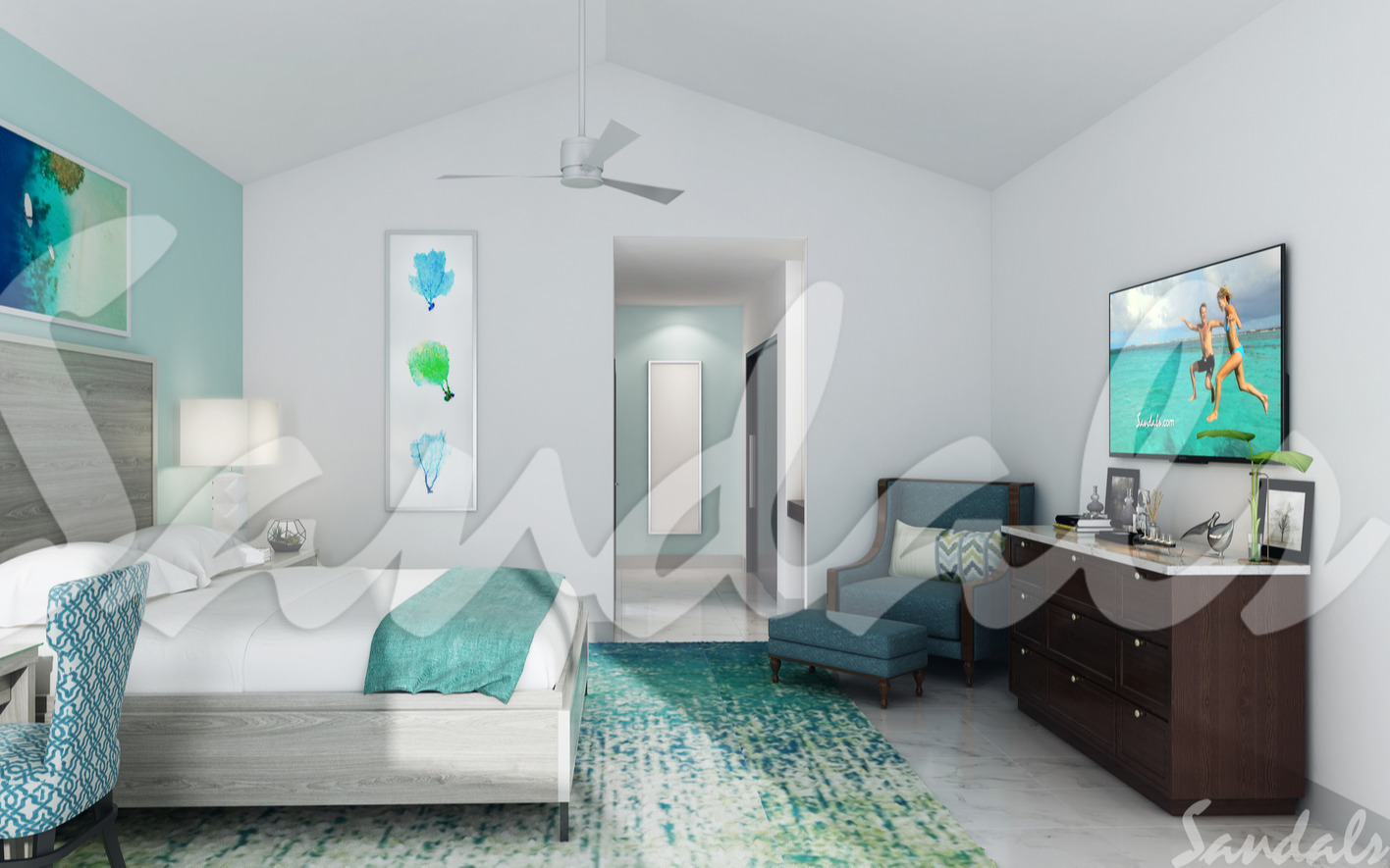 Chambre Crystal Lagoon vue Piscine Luxury Chambre Crystal Lagoon vue Piscine Luxury